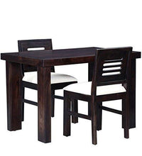 Load image into Gallery viewer, Monika Wood Furniture Solid Wood Dining Table 2 Seater | Dinning Table with 2 Chairs Including Cushions | Dining Room Furniture | Sheesham Wood, Warm Chestnut Finish - Home Decor Lo