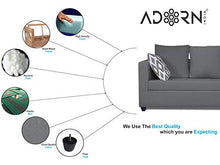 Load image into Gallery viewer, Adorn India Zink Straight Line 3 Seater Sofa (Grey) - Home Decor Lo