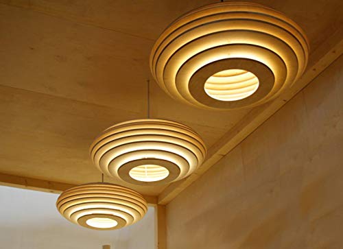 WoodLab Wood Ring Walnut Wood Light Premium Ceiling Hanging