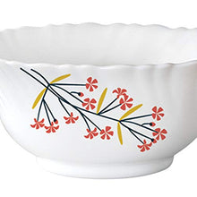 Load image into Gallery viewer, Larah by Borosil Red Bud Silk Series Opalware Dinner Set, 19 Pieces, White - Home Decor Lo