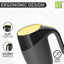 Load image into Gallery viewer, ARTIART Elephant Stainless Steel Grip Pad Suction Mug with Flip Top Lid | Patented Design & Suction Technology (Taiwan) | Vacuum Insulated, Hot & Cold for Tea, Coffee (400 Ml - Black) - Home Decor Lo