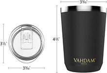 Load image into Gallery viewer, VAHDAM Ardour Tea Tumbler or Black Mug for Coffee (350 ml) - Reusable Flask for Tea &amp; Coffee | FDA Approved 18/8 Stainless Steel | Carry Hot &amp; Cold Beverage - Home Decor Lo