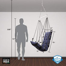 Load image into Gallery viewer, Smart Beans Cotton Hanging 150 Kg Capacity Hammock Swing Jhula Chair for Both Kids and Adults (Dark Blue) - Home Decor Lo