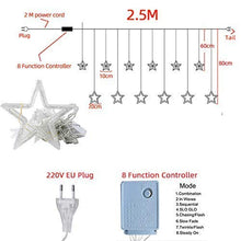 Load image into Gallery viewer, 12 Stars LED Diwali Lights Curtain String Lights