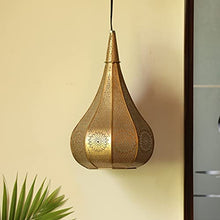Load image into Gallery viewer, ExclusiveLane 'Morrocan Flame' Hand-Etched Pendant Lights for Ceiling Lamp Pendant Lamp & Hanging Lights in Iron (13 Inch, Matte Finish, Without Bulb)