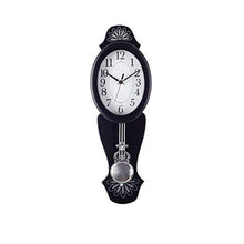 Load image into Gallery viewer, eCraftIndia Decorative Polystone Water Fountain (42 cm X 23 cm X 31 cm, Brown, Wfgw9834) & Wooden Decorative Analog Oval Pendulum Wall Clock (18 cm X 3 cm X 55 cm, Black) Combo - Home Decor Lo