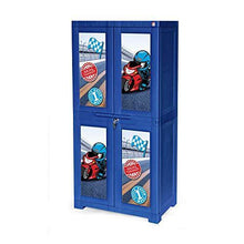 Load image into Gallery viewer, Cello Novelty Big Little Racer Cupboard with 6 Shelves (Matt Finish, Blue) - Home Decor Lo