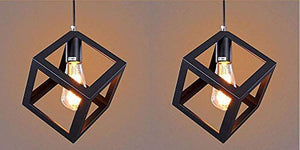 SL Light Metal Hanging Ceiling Pendant Decorative Light - Pack of 2 - Home Decor Lo