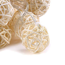 Load image into Gallery viewer, Ascension ® 3.5meters 16 LEDs Globe Rattan Balls String Lights for Home Decoration Festival Decor Lights Indoor Outdoor Decorative Fairy Lights Curtain (Warm White) Battery Powered - Home Decor Lo