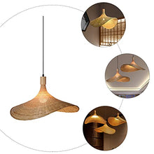 Load image into Gallery viewer, Beaupretty Bamboo Lantern Pendant Lamp Retro Chinese Rattan Basket Ceiling Pendant Light Shade Rattan Dome Wicker Chandelier Lampshade Hanging for Living Room Bedroom