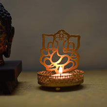 Load image into Gallery viewer, eCraftIndia Lord Ganesha Tea Light Holder - Home Decor Lo