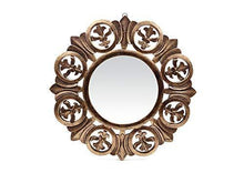 Load image into Gallery viewer, The Kraft International Decorative Wooden Wall Mirror/Decor for Living Room, Bedroom, Hallway, Office (Gold, 60 x 60 x 1.5 - cm) - Home Decor Lo