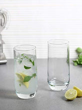 Load image into Gallery viewer, Amazon Brand - Solimo Anya High Ball Glass Set, 360ml, Set of 6, Transparent - Home Decor Lo