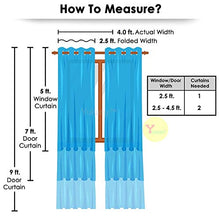 Load image into Gallery viewer, YUKANY 1 Piece Solid Eyelet Long Crush Polyster Home & Living Room Window Curtains - 5 Feet, Baby Pink - Home Decor Lo