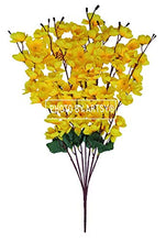 Load image into Gallery viewer, ARTSY Artificial Flowers for Home Decoration Cherry Blossom Bunch (Yellow), 1 Piece, Home Decor| VASE NOT Included| - Home Decor Lo