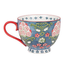 Load image into Gallery viewer, Chumbak Boho Spirit Mug - Green - Tea and Coffee Mug, Ceramic Drinking Cup, Dining and Tableware for Hot Beverages, Breakfast Mugs for Home and Office, Dishwasher and Microwave Safe, 5.9"x4.5"x3.5" - Home Decor Lo