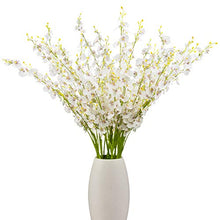 Load image into Gallery viewer, BOMAROLAN Artificial Orchid Silk Fake Flowers Faux Dancing Lady Orchids Stems Flower 10 Pcs Real Touch Home Office Party Hotel Yard Decoration Restaurant Patio Festive Furnishing(White) - Home Decor Lo