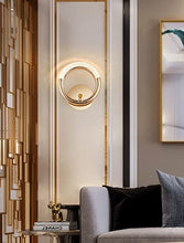 Load image into Gallery viewer, CITRA Led Glass Crystal Golden Metal Wall Light - Warm White