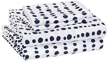Load image into Gallery viewer, AmazonBasics Easy-Wash Microfiber Kid's Bed-in-a-Bag Bedding Set - Full or Queen, White Anchors - with 2 pillow covers - Home Decor Lo