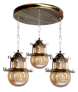 Imper!al Designer Lighting Wrought Iron Chandelier for Ceiling Rustic Finish Pendent Light Ceiling Light - Home Decor Lo