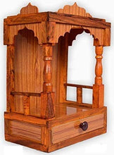 Load image into Gallery viewer, SANRACHNA Ent. Wooden Wall Hanging Pooja Temple (Brown puja mandir, 45 x 30 x 20 cm) for Office &amp; Home use. - Home Decor Lo