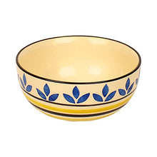 Load image into Gallery viewer, Kittens Handpainted Leaf-Stripe Pattern Ceramic Soup Bowls with Matching Spoons - Set of 2 - Home Decor Lo