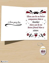 Load image into Gallery viewer, Aldivo Gift For Sister And Brother 12" X 12" Cushion Cover With Filler ,Printed Coffee Mug ,Greeting Card & Printed Key Ring - Combo - Home Decor Lo