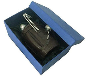 Lavanaya Silver Exclusive Golf Bar Set with Leatherette Bag & Beautiful Box (Metalic) - Home Decor Lo