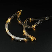 Load image into Gallery viewer, HK Balloons Pack of 2 12 Diya Shape LED Curtain String diwali Lights with Diwali Banner for Home Decoration Window Hanging Lighting with 8 Flashing Mode for Navratri, Christmas, Wedding, Festivals, Balcony, Bedroom Decorations - Warm White