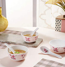 Load image into Gallery viewer, Amazon Brand - Solimo Classico Set of 6 Melamine soup bowls with spoons (11.5 cm) - Home Decor Lo