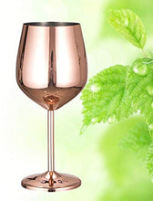 Load image into Gallery viewer, Rengvo Rudra Exports Stainless Steel Stemmed Wine Glasses, Shatter Proof Copper Coated Unbreakable Wine Glass Goblets,Premium Gift for Men and Women, Party Supplies - 350 ml: Set of 2 Pcs - Home Decor Lo