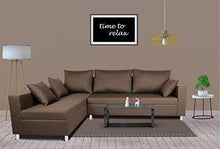 Load image into Gallery viewer, Adorn India Left Side Handle Straight Line L Shape Sofa (Camel Colour) - Home Decor Lo
