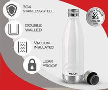 Load image into Gallery viewer, Milton Duo DLX 1000 Thermosteel 24 Hours Hot and Cold Water Bottle, 1 Litre, White - Home Decor Lo