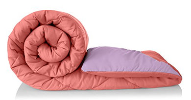 Amazon Brand - Solimo Microfibre Reversible Comforter, Double (Candy Pink and Bubble Gum Purple, 200 GSM) - Home Decor Lo