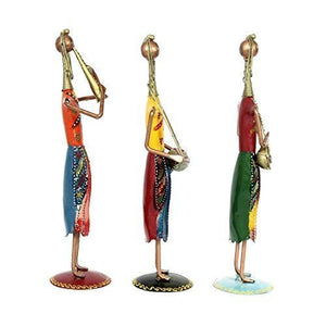 Handicrafts Paradise Iron Showpiece Figurine (3.25 x 3 x 12.25 inch, Multicolour) - Home Decor Lo