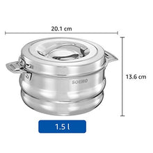 Load image into Gallery viewer, Amazon Brand - Solimo Galaxy Insulated Stainless Steel Serving Casserole with Lid (1.5L) - Home Decor Lo