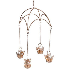 Collectible India Iron Umbrella Butterfly Shape T light Wall Hanging Candle Holders Votive for Home Decor - Home Decor Lo