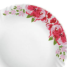 Load image into Gallery viewer, Larah by Borosil Rose Red Silk Series Opalware Dinner Set, 35 Pieces, White - Home Decor Lo