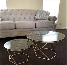 Load image into Gallery viewer, SMC FURNITURE Coffee Table , Standard , Gold Finish -Set of 2 Piece - Home Decor Lo
