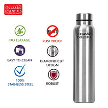 Load image into Gallery viewer, Classic Essentials Spring Stainless Steel Single Walled Fridge Water Bottle (1000ml, Silver) - Home Decor Lo