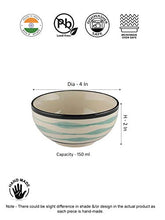 Load image into Gallery viewer, VarEesha Mugdha Off-White Ceramic Veg Bowls/Katori Set of Four - Home Decor Lo