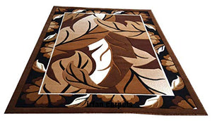 irfan carpets Floral Modern Carpet (Brown, Acrylic, 5 X 7 feet) - Home Decor Lo