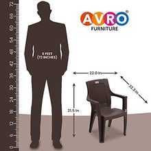 Load image into Gallery viewer, AVRO FURNITURE 7756 Plastic Chair | Set of 4 | Matt and Gloss Pattern | for Dining Room, Bedroom, Kitchen, Living Room | Bearing Capacity up to 150Kg | Strong & Sturdy Structure | 1 Year Guarantee - Home Decor Lo