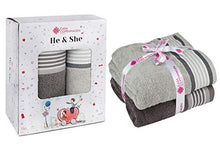 Load image into Gallery viewer, Casa Copenhagen He & She Collection 2 Pieces Cotton Extra Soft Large Bath Towel (70 x 140 cm) - Granite Grey & Mirage Grey - Home Decor Lo