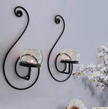 Load image into Gallery viewer, TIED RIBBONS Set of 2 Wall Hanging Tealight Candle Holder