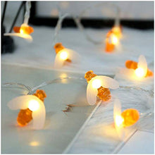 Load image into Gallery viewer, Itmumbai Honeybee Fairy String Lights, Plug in String Lights 16LED Warm White Lights for Party/Birthday/Wedding/Christmas Indoor Outdoor Decoration - Home Decor Lo