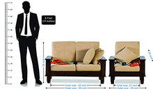 Load image into Gallery viewer, Strata Furniture Solid Rosewood and Sheesham Wood Sofa Set (Walnut Brown) - Home Decor Lo