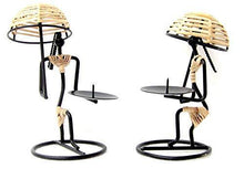 Load image into Gallery viewer, Aadit Crreation Tea Light Candle Holder Set of 2(Umbrella Ladies) - Home Decor Lo