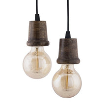 Load image into Gallery viewer, Homesake® Edison Filament Wooden Walnut Taper Bulb Holder, Urban, Retro, Nordic Style, with Fixture, Set of 2
