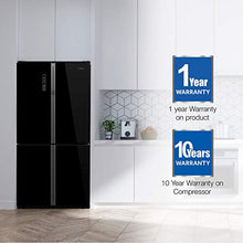 Load image into Gallery viewer, Haier 712 L Inverter Frost-Free Side-by-Side Refrigerator with Twin Inverter Technology (HRB-738BG, Black Glass) - Home Decor Lo